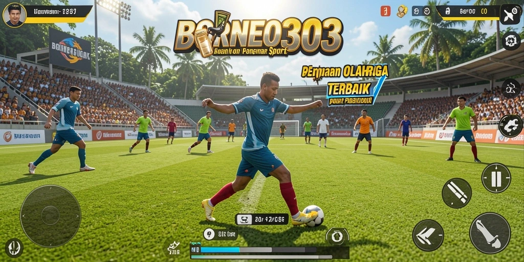 Screenshot gameplay BORNEO303 menampilkan aksi seru dalam olahraga.