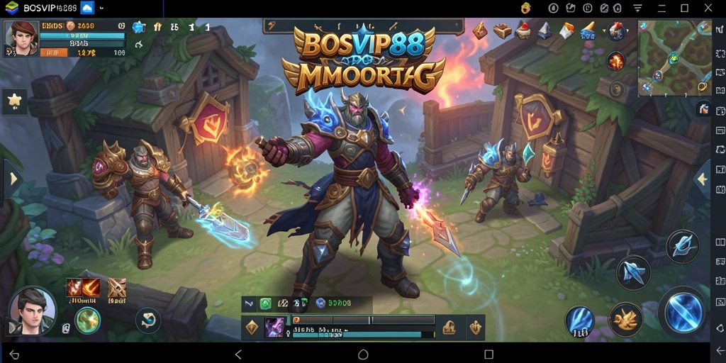 Tampilan gameplay epik dalam petualangan BOSVIP88.