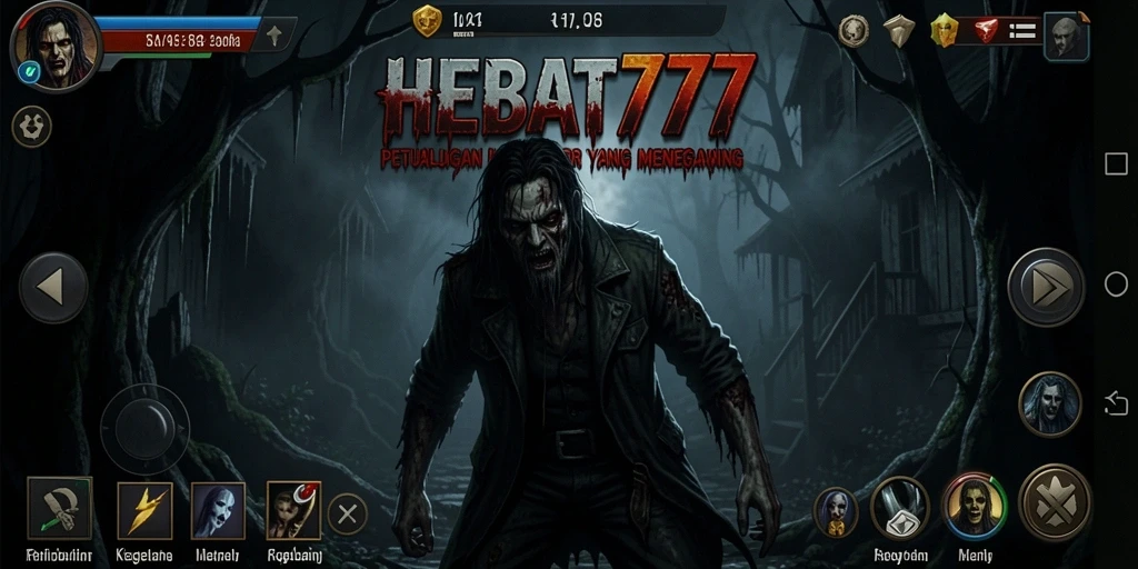 Tampilan gameplay HEBAT777 menunjukkan suasana mencekam dengan grafis yang memukau.