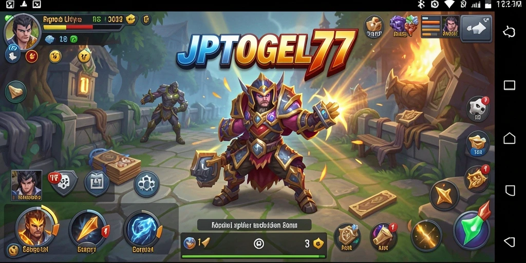 Tampilan antarmuka utama JPTOGEL77 yang menarik dan fungsional.