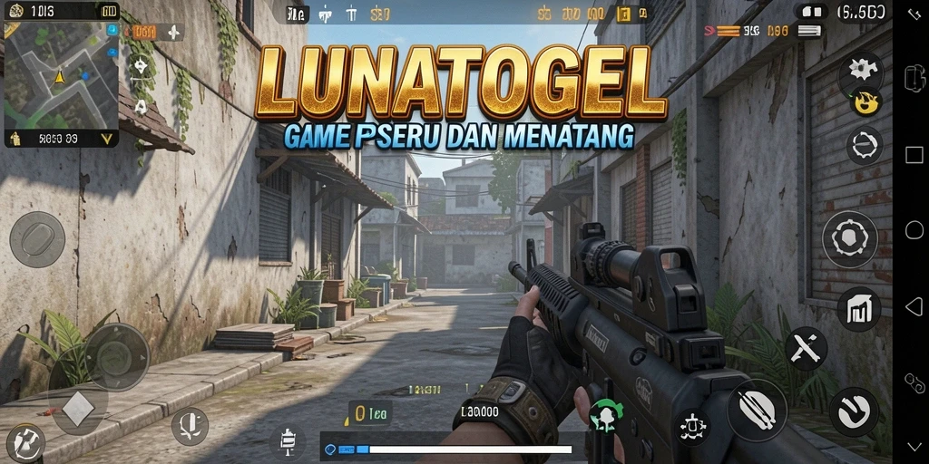 Tangkapan layar gameplay LUNATOGEL menampilkan aksi mendebarkan di medan perang.
