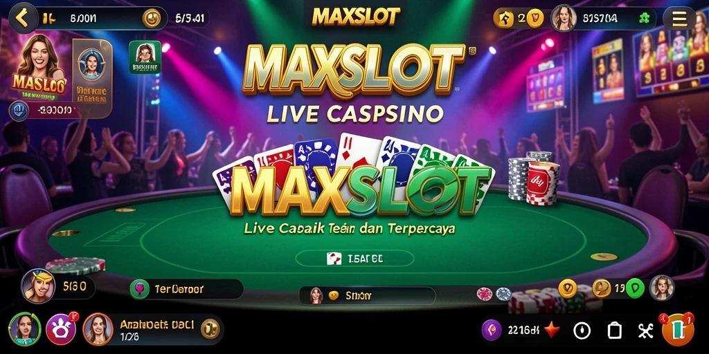 Tampilan gameplay Live Casino yang mengesankan di MAXSLOT.