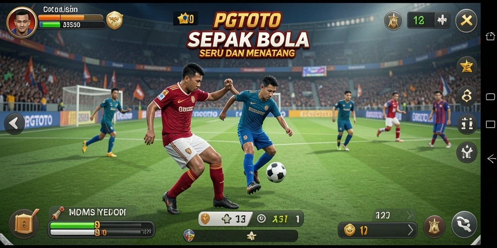 Tampilan gameplay PGTOTO yang memukau dalam aksi sepak bola.