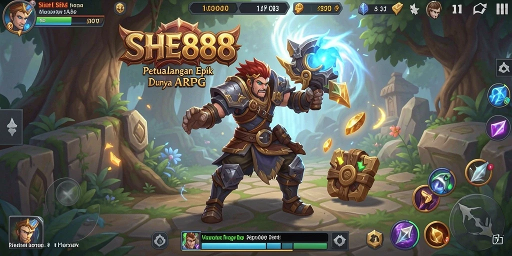 Screenshot gameplay SHE888 menampilkan petualangan seru di dunia ARPG yang menakjubkan.