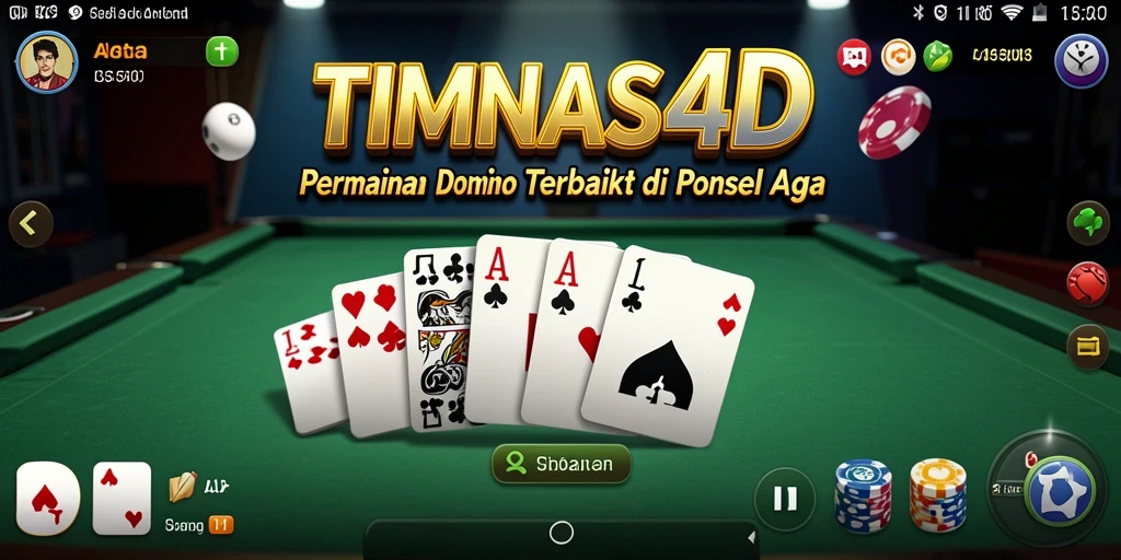 Screenshot gameplay TIMNAS4D yang menunjukkan keseruan permainan Domino.