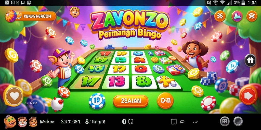 Tampilan gameplay seru dalam ZAVONZO yang mengajak Anda bermain Bingo.